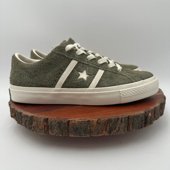 Converse One Star Academy Pro Vintage Suede Olive Green Sneakers 39 EU 8 W 6.5 M - Picture 3 of 11